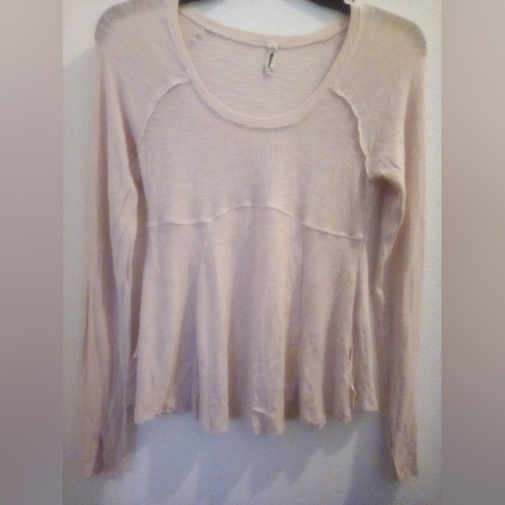 Free People Intimately Super Scoop Long Sleeve Top Size XS Boho Feminine - Picture 5 of 14